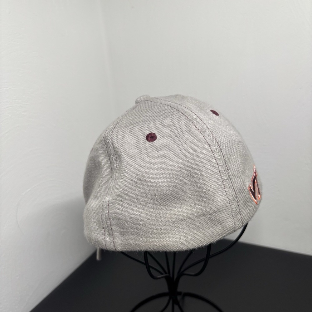 Virginia Tech Nike Hat Swoosh Flex Baseball Cap Gray Hokies Maroon Orange VT - Picture 5 of 7